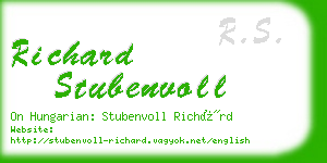 richard stubenvoll business card